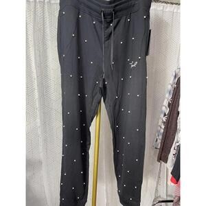 NWT KARL LAGERFELD PARIS Women's Pants Sz XL Faux-Pearl Embellished MSRP $109